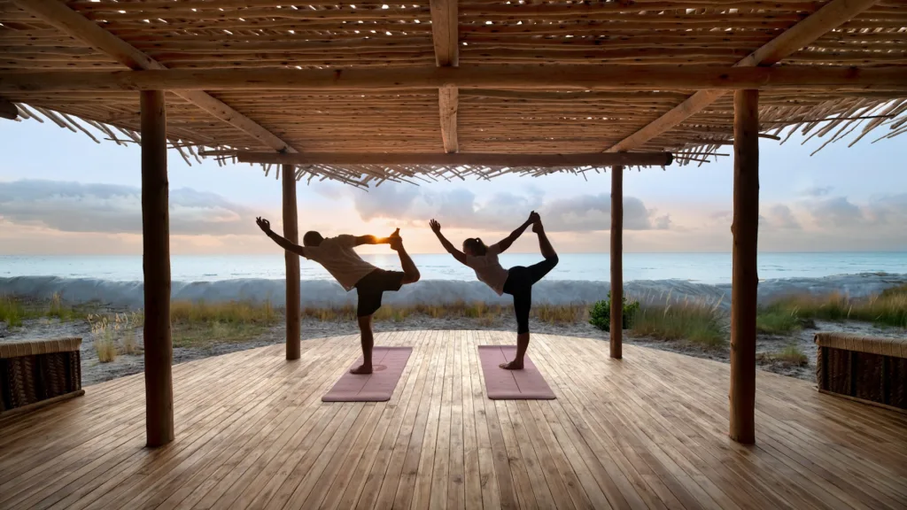 Yoga session in zanzibar