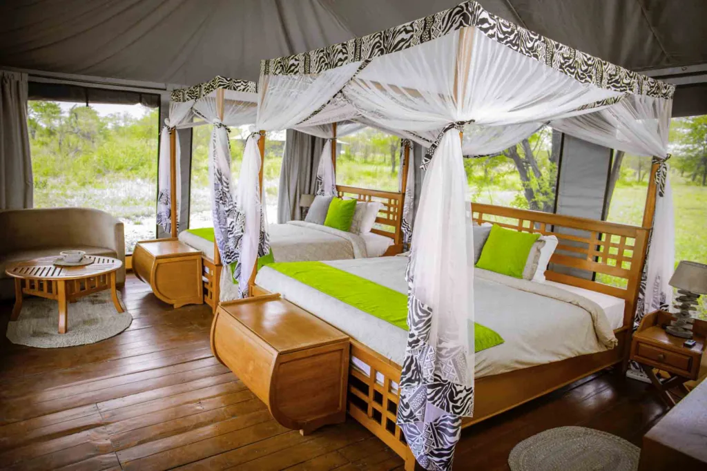 Luxury tented rooms at Embalakai Authentic Camp in Serengeti Central