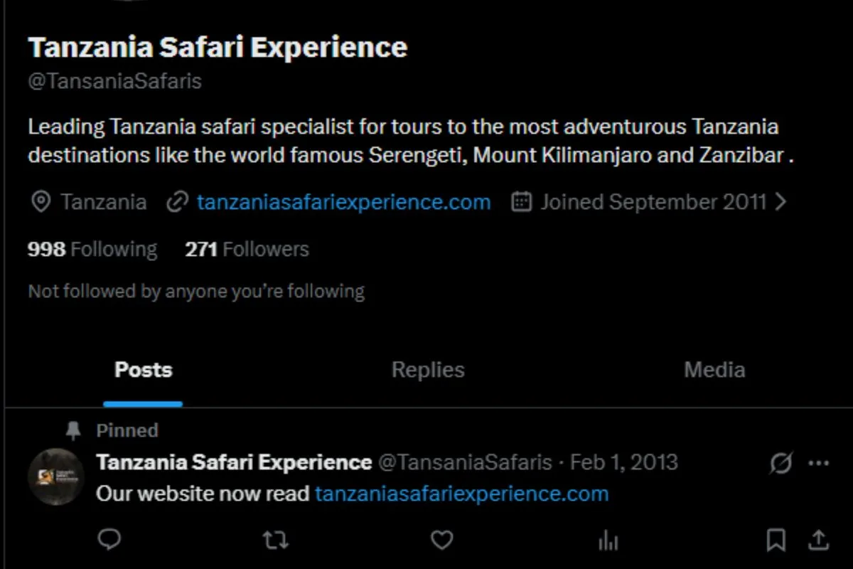 First Lauch of Our Website - Tanzania Safari Experience