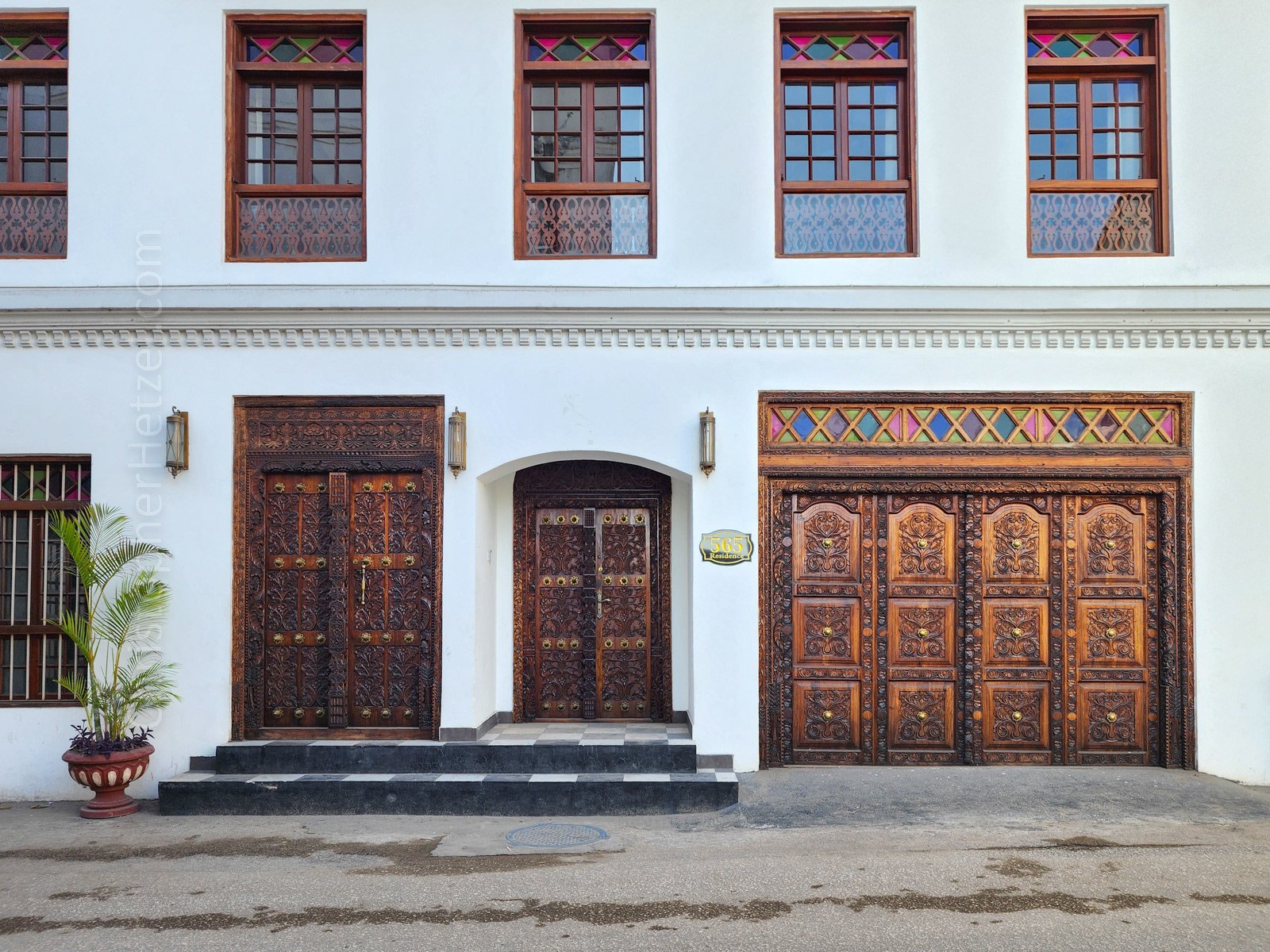 traditional Zanzibar door in Stone Town.