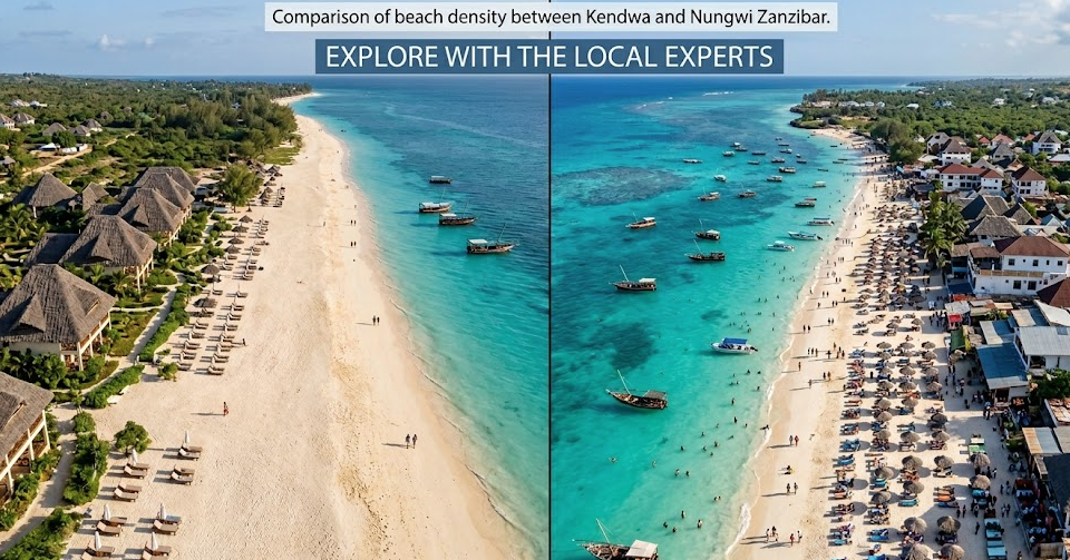 Comparison of beach density between Kendwa and Nungwi Zanzibar.