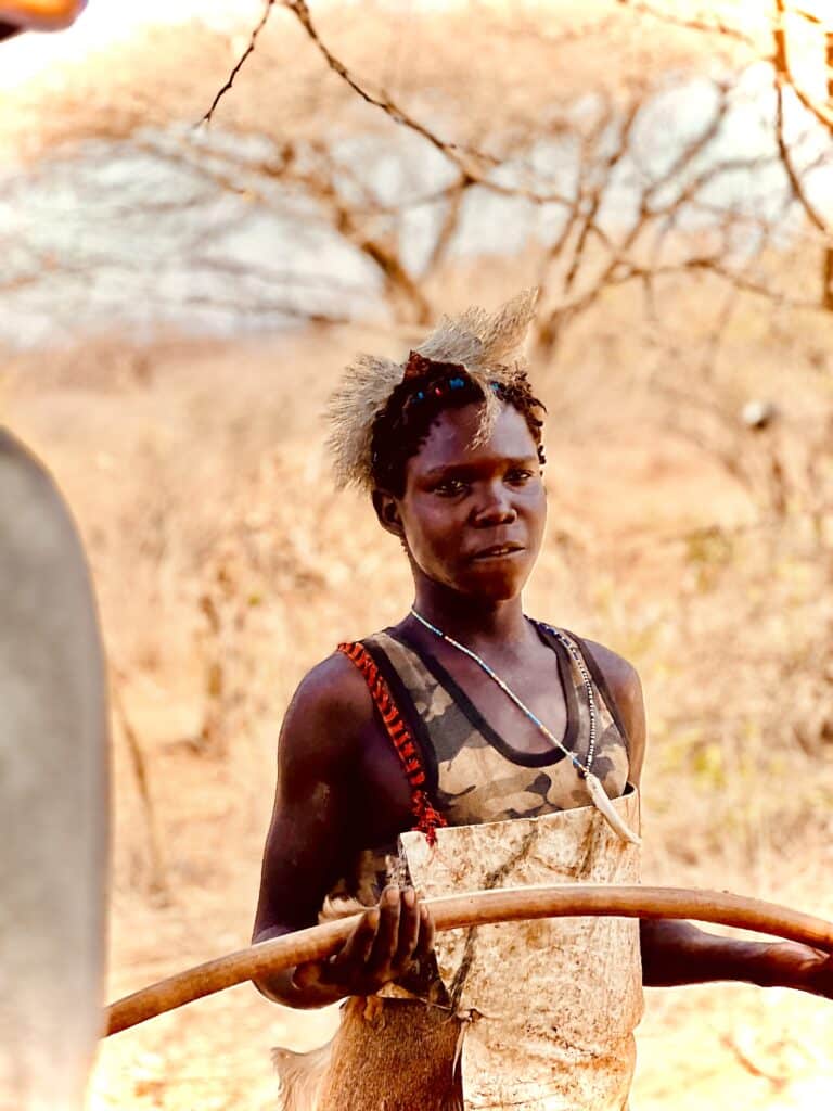 Hadzabe tribe in Lake Eyasi Tanzania.