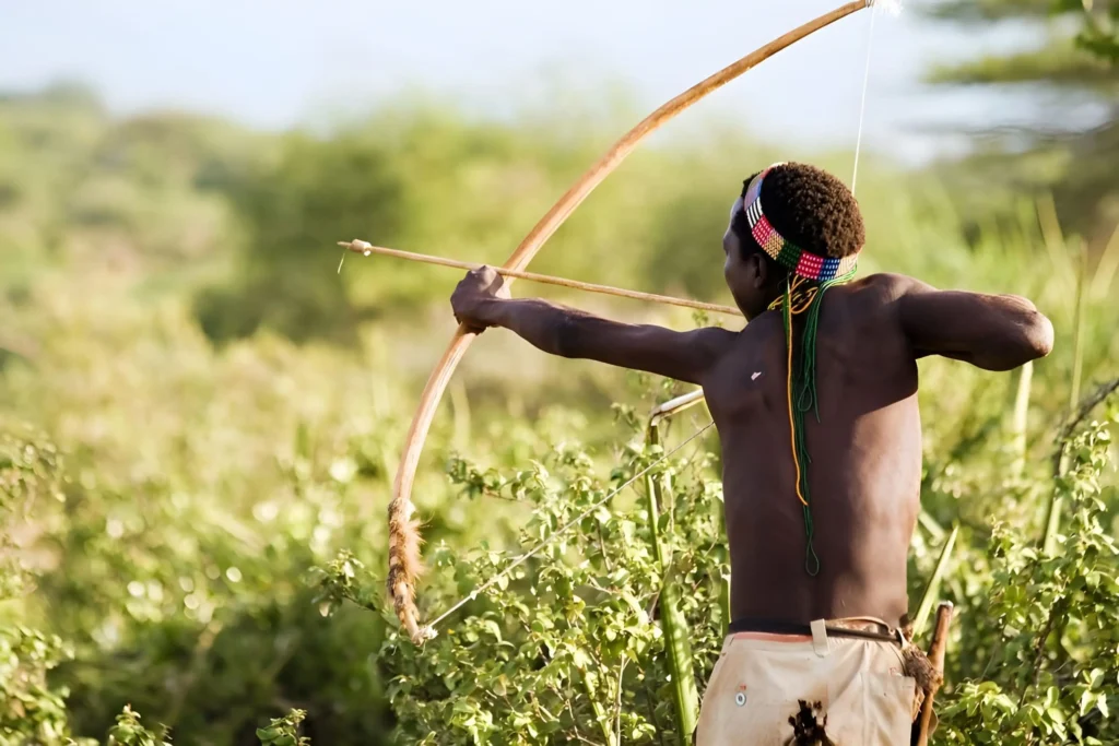 Hadzabe tribe in Lake Eyasi Tanzania.